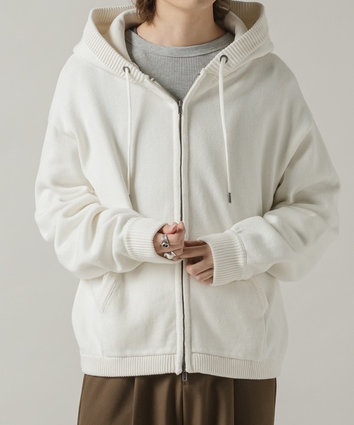 l*o様 【新品未使用】Knit parka/ニットパーカー Casper John（キャスパージョン） パーカー Knit parka/ニットパーカー