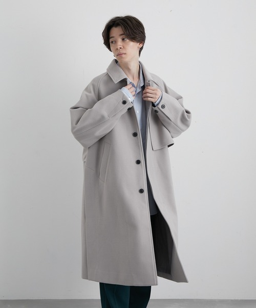 JUNRED（ジュンレッド） ステンカラーコート M ライトグレー メンズ