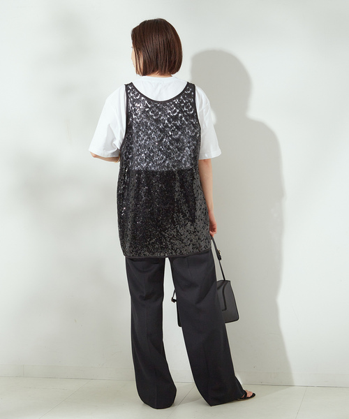 「journal standard L'essage」 ノースリーブブラウス FREE ブラック レディース_画像5