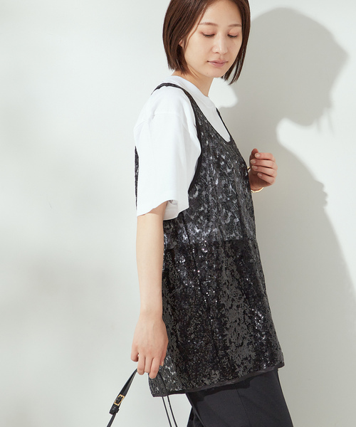 「journal standard L'essage」 ノースリーブブラウス FREE ブラック レディース_画像7
