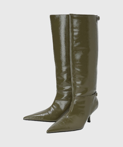 今月限定でのお値下げ価格します‼️ロングブーツ JOSE MOON ブーツ BUCKLED LONG BOOTS/バックルロングブーツ
