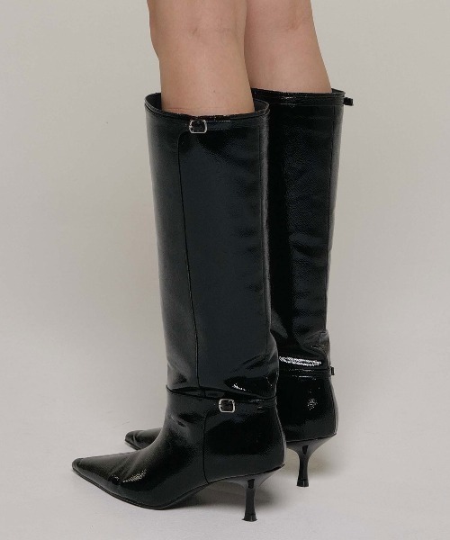 JOSE MOON ブーツ BUCKLED LONG BOOTS/バックルロングブーツ
