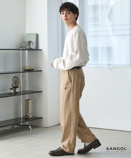 KANGOL（カンゴール） チノパン 別注 ロゴ ワンポイント刺繍