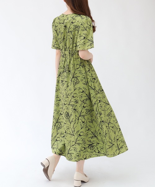 「TRUDEA」 半袖ワンピース MEDIUM ベージュ レディース_画像7