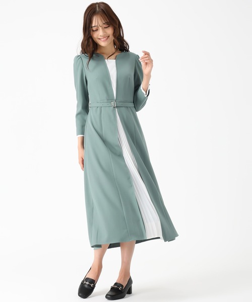 【完売品】MISCH MASCH フロントプリーツワンピース　Mサイズ MISCH MASCH（ミッシュマッシュ） ワンピース 2025秋冬新作 フロント