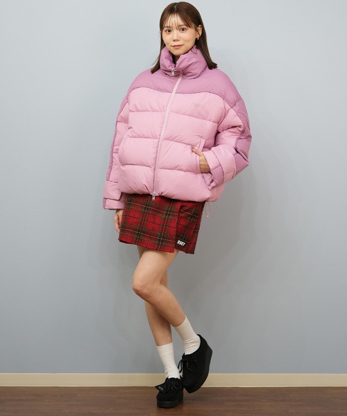 【新品】ROXY 中綿エコダウンジャケット XL アイボリー 幾何学裏地 ピンク セール】ROXY/ロキシー ダウンジャケット RJK254019（その他アウター