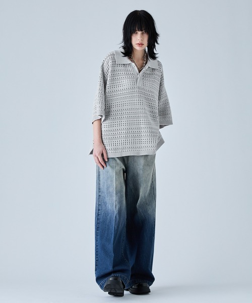 「VELNUS」 半袖ポロシャツ L ブルー メンズ_画像4