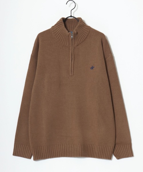 Burberrys ラムウール クルーネック ニット ワンポイント刺繍 40 BEVERLY HILLS POLO CLUB（ビバリーヒルズポロクラブ） ニット