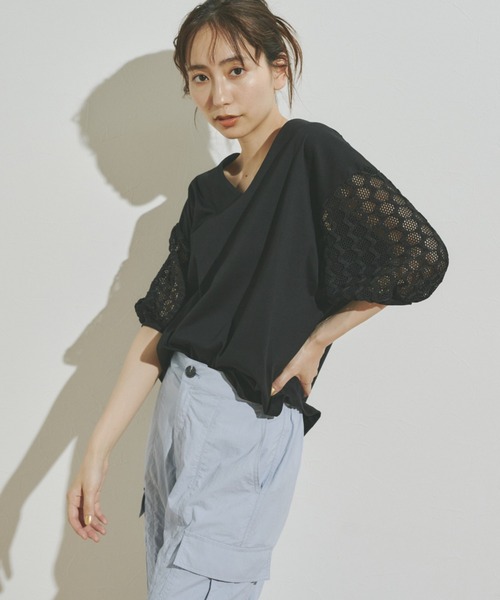 「Droite lautreamont」 半袖カットソー FREE ホワイト レディース_画像2