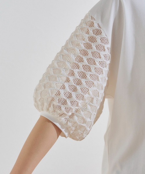 「Droite lautreamont」 半袖カットソー FREE ホワイト レディース_画像6