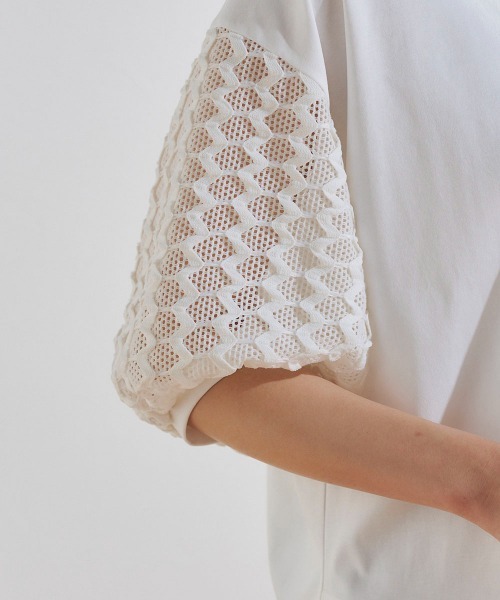 「Droite lautreamont」 半袖カットソー FREE ホワイト レディース_画像7