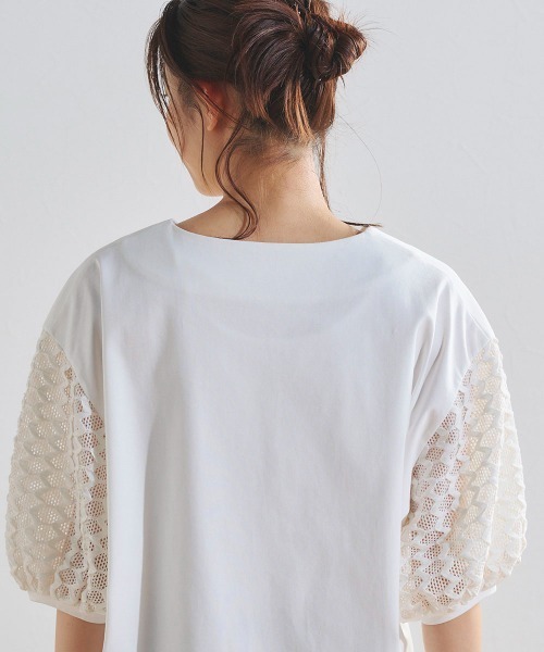 「Droite lautreamont」 半袖カットソー FREE ホワイト レディース_画像9