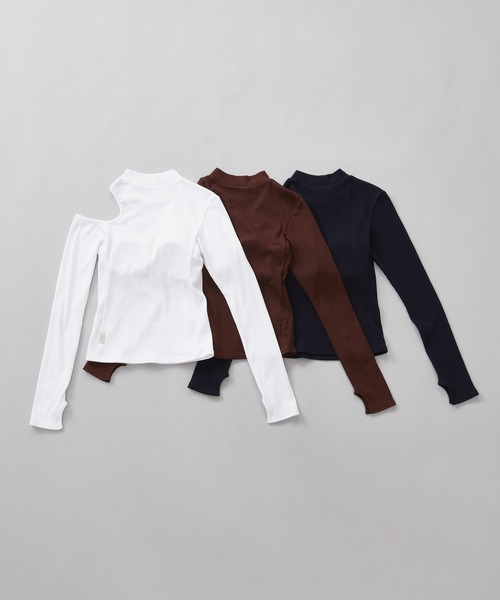 Julier（ジュリエ） リブロングスリーブプルオーバー レディース