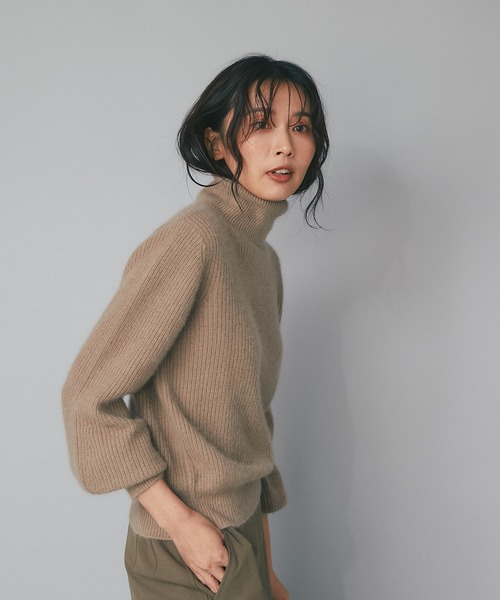 「RIVE DROITE」 タートルネックニット FREE サックスブルー レディース_画像3