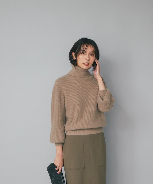 「RIVE DROITE」 タートルネックニット FREE サックスブルー レディース_画像4