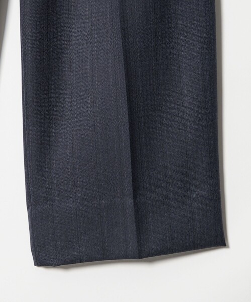 conte スラックス パンツ 「conte」ストライプ ヘリンボーン タック