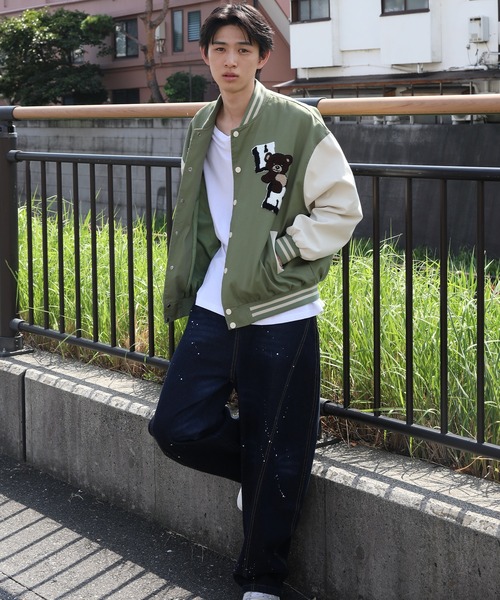 スタジャン HOOK -original- アメカジサガラ刺繍スタジャンジャケット