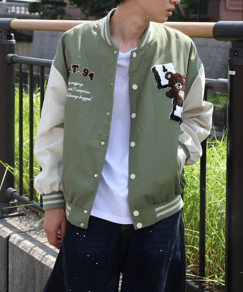 仮面ライダーガヴ ショウマ着用モデル HOOK スタジャン CAMPKUS 刺繍 スタジャン HOOK -original- サガラ刺繍ワッペンスタジャン メンズ