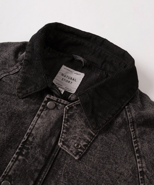 ブルゾン アウター 「71」襟コーデュロイ デニム ハンティング