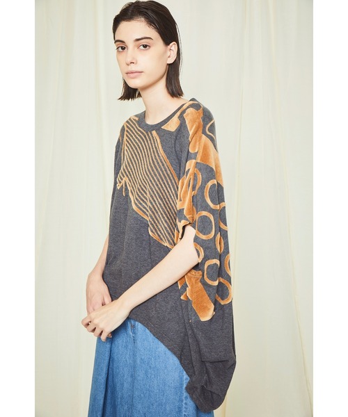 「gomme」 半袖Tシャツ MEDIUM グレー レディース_画像3