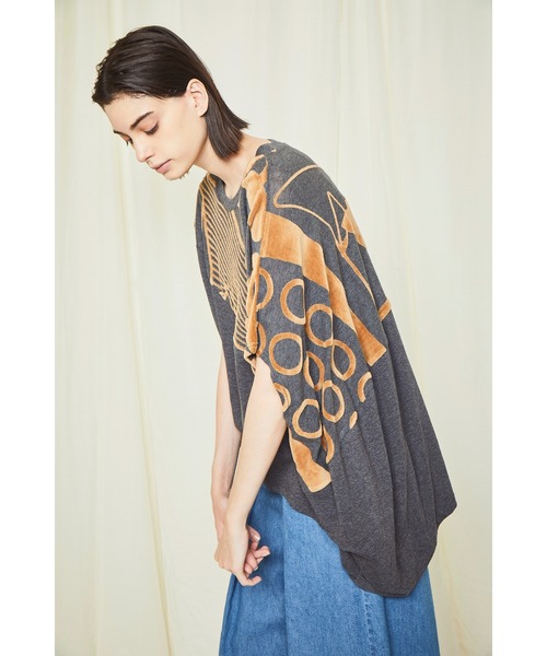 「gomme」 半袖Tシャツ MEDIUM グレー レディース_画像4