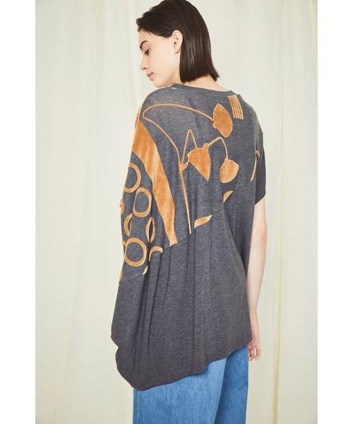 「gomme」 半袖Tシャツ MEDIUM グレー レディース_画像5