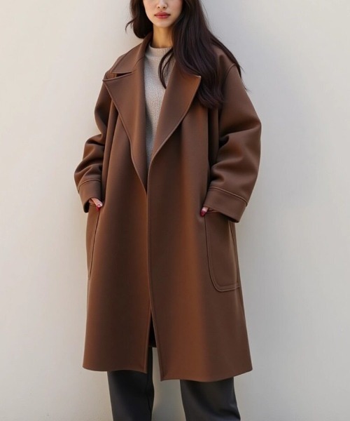 一度着用　ほぼ新品 チェスターコート cammie コート チェスターコート ビッグポケットコート レディース