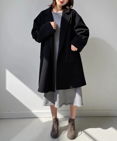 cammie コート チェスターコート ビッグポケットコート レディース