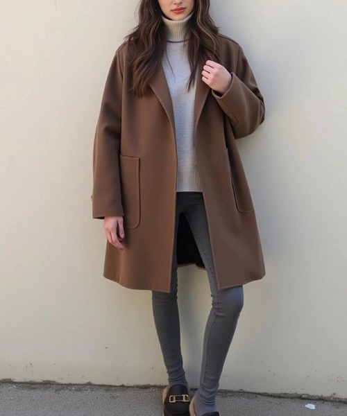 cammie コート チェスターコート ビッグポケットコート レディース