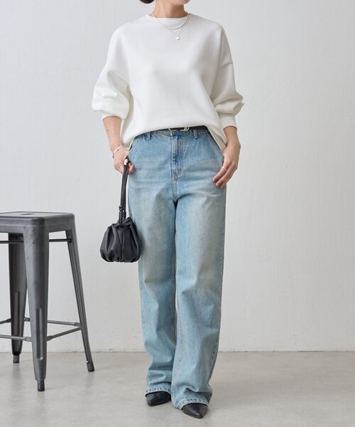 ビアズリー beardsley tシャツ ダンボールパフトレーナー レディース BEARDSLEY（ビアズリー） tシャツ ダンボールパフトレーナー