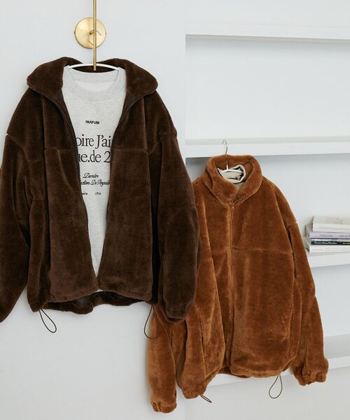 ディスコート　ファージャケット　Mサイズ　ブラウン Discoat（ディスコート） ブルゾン アウター 「ユニセックス」フェイク
