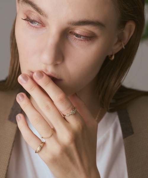 agete（アガット） 指輪 リング K10ダイヤモンドリング（0.11ct