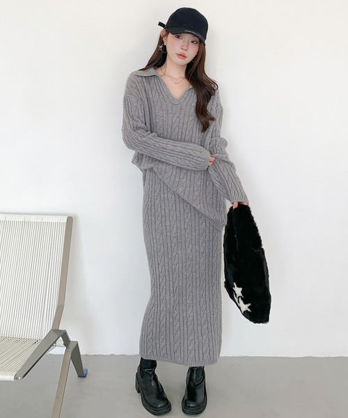 セットアップ ケーブルニットセットアップ レディース : ZOZOTOWN