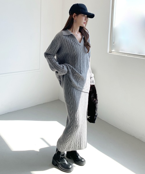 goa ニットセットアップ　y2k GOA セットアップ ダブルジップ ベージュ y2k - メルカリ