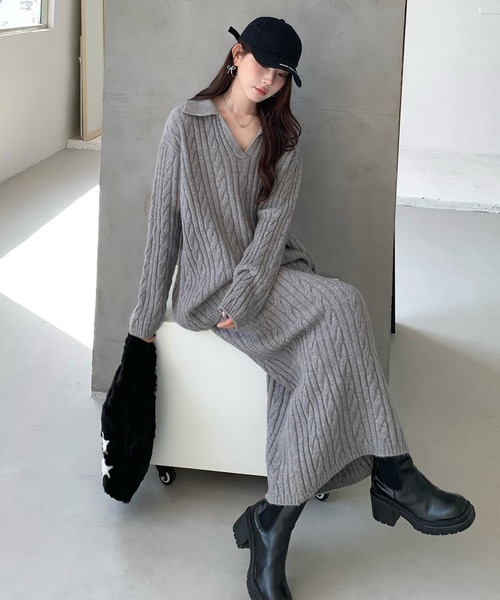 セットアップ ケーブルニットセットアップ レディース : ZOZOTOWN