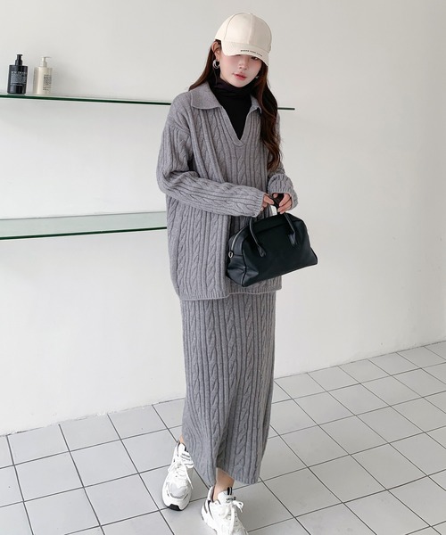 セットアップ ケーブルニットセットアップ レディース : ZOZOTOWN