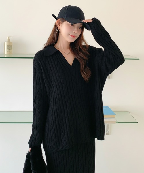 セットアップ ケーブルニットセットアップ レディース : ZOZOTOWN