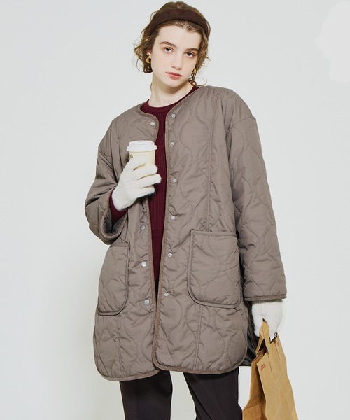 coca（コカ） コート アウター リバーシブルファーキルティングミドル