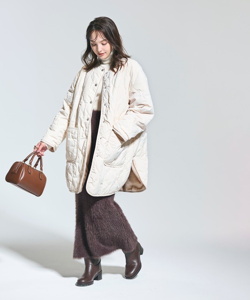 coca（コカ） コート アウター リバーシブルファーキルティングミドル