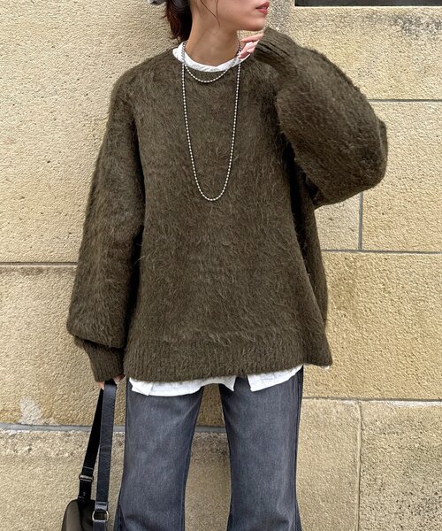 CPCM（シーピーシーエム） ニット セーター MIX糸モヘアライクニット