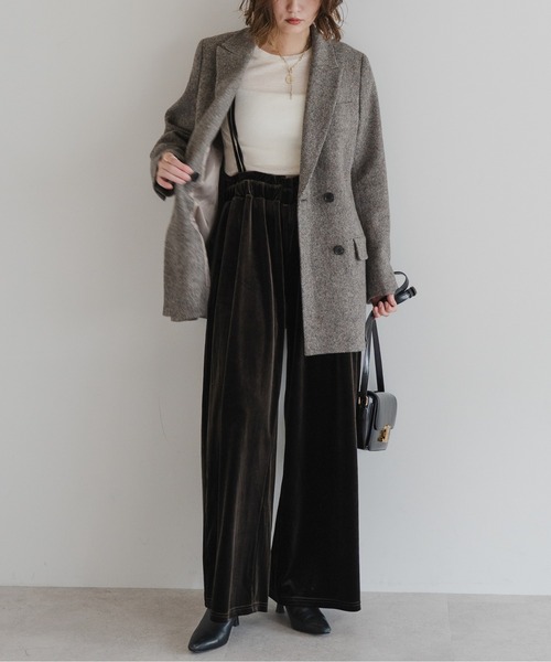 Bonjour Sagan（ボンジュールサガン） パンツ ベロアサス付きパンツ