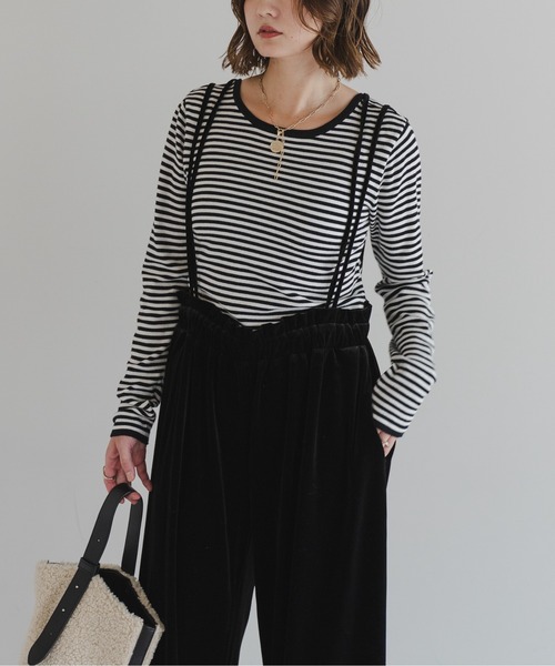 Bonjour Sagan（ボンジュールサガン） パンツ ベロアサス付きパンツ