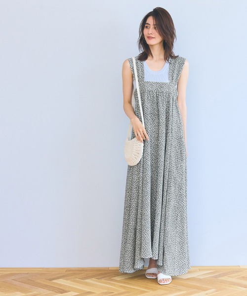 「coca（coca）」 キャミソールワンピース ONE SIZE ネイビー レディース_画像6