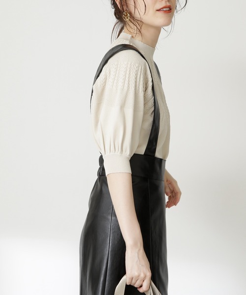 「N.（N. Natural Beauty Basic）」 半袖ニット MEDIUM クリーム レディース_画像2