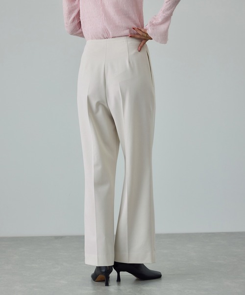 ROPE'（ロペ） パンツ ストレッチギャバセミフレアイージーパンツ