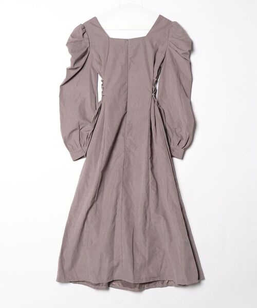 「JUNOAH」 長袖ワンピース 45 ブラウン レディース_画像2