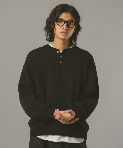 RAGEBLUE（レイジブルー） セーター ニット HENRY NECK KNIT PULLOVER