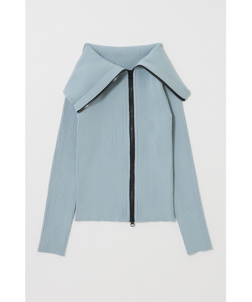 MOUSSY（マウジー） ニット セーター BIG COLLAR ZIP UP ニット