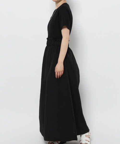 「GLOBAL WORK」 半袖ワンピース SMALL ブラック レディース_画像2
