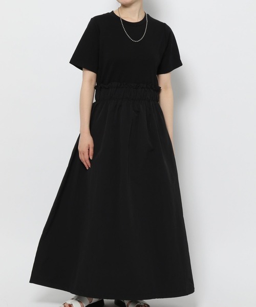 「GLOBAL WORK」 半袖ワンピース SMALL ブラック レディース_画像3